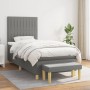Box spring bed with dark gray fabric mattress 80x200 cm by , Beds and slatted bases - Ref: Foro24-3137270, Price: 352,56 €, D...