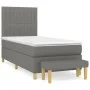 Box spring bed with dark gray fabric mattress 80x200 cm by , Beds and slatted bases - Ref: Foro24-3137270, Price: 365,03 €, D...