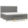Cama box spring con colchón tela gris oscuro 200x200 cm de , Camas y somieres - Ref: Foro24-3137342, Precio: 714,70 €, Descue...