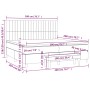 Boxspringbett mit dunkelgrauer Stoffmatratze 200x200 cm von , Betten und Lattenroste - Ref: Foro24-3137342, Preis: 700,58 €, ...