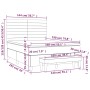 Box spring bed with black velvet mattress 140x190 cm by , Beds and slatted bases - Ref: Foro24-3137901, Price: 475,65 €, Disc...