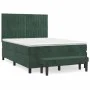 Box spring bed with dark green velvet mattress 140x190 cm by , Beds and slatted bases - Ref: Foro24-3137962, Price: 561,92 €,...