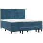 Box spring bed with dark blue velvet mattress 180x200 cm by , Beds and slatted bases - Ref: Foro24-3137981, Price: 698,70 €, ...
