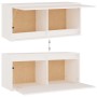 Muebles para TV 4 piezas madera maciza de pino blanco