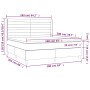 Box spring bed mattress and LED lights black fabric 160x200 cm by , Beds and slatted bases - Ref: Foro24-3138407, Price: 614,...