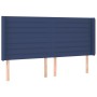 Box spring bed mattress and LED lights blue fabric 160x200 cm by , Beds and slatted bases - Ref: Foro24-3138411, Price: 549,6...
