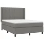 Boxspringbettmatratze und LED-Leuchten dunkelgrauer Stoff 140x190 cm von , Betten und Lattenroste - Ref: Foro24-3138470, Prei...