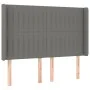 Boxspringbettmatratze und LED-Leuchten dunkelgrauer Stoff 140x190 cm von , Betten und Lattenroste - Ref: Foro24-3138470, Prei...