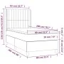 Box spring bed mattress and LED lights light gray fabric 80x200 cm by , Beds and slatted bases - Ref: Foro24-3138989, Price: ...