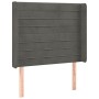 Cama box spring colchón y LED terciopelo gris oscuro 80x200 cm de , Camas y somieres - Ref: Foro24-3139590, Precio: 328,81 €