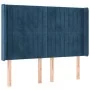 Box spring bed with mattress and LED dark blue velvet 140x200 cm by , Beds and slatted bases - Ref: Foro24-3139689, Price: 50...
