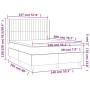 Box spring bed with mattress and LED dark blue velvet 140x200 cm by , Beds and slatted bases - Ref: Foro24-3139689, Price: 52...