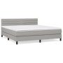 Boxspringbett mit hellgrauer Stoffmatratze 160x200 cm von , Betten und Lattenroste - Ref: Foro24-3140145, Preis: 503,81 €, Ra...