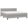 Boxspringbett mit hellgrauer Stoffmatratze 160x200 cm von , Betten und Lattenroste - Ref: Foro24-3140145, Preis: 503,81 €, Ra...