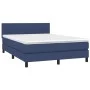 Box spring bed with blue fabric mattress 140x190 cm by , Beds and slatted bases - Ref: Foro24-3140215, Price: 443,62 €, Disco...