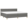 Box spring bed with dark gray fabric mattress 200x200 cm by , Beds and slatted bases - Ref: Foro24-3140802, Price: 554,25 €, ...