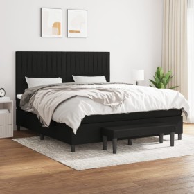 Boxspringbett mit schwarzer Stoffmatratze 160x200 cm von , Betten und Lattenroste - Ref: Foro24-3136767, Preis: 621,69 €, Rab...