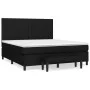 Cama box spring con colchón tela negro 160x200 cm de , Camas y somieres - Ref: Foro24-3136767, Precio: 603,48 €, Descuento: %