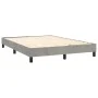 Box spring bed with light gray velvet mattress 140x190 cm by , Beds and slatted bases - Ref: Foro24-3141419, Price: 434,86 €,...