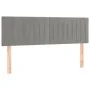 Box spring bed with light gray velvet mattress 140x190 cm by , Beds and slatted bases - Ref: Foro24-3141419, Price: 434,86 €,...