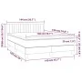 Box spring bed with light gray velvet mattress 140x190 cm by , Beds and slatted bases - Ref: Foro24-3141419, Price: 434,86 €,...