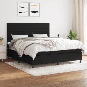Boxspringbett mit schwarzer Stoffmatratze 160x200 cm von , Betten und Lattenroste - Ref: Foro24-3141867, Preis: 587,46 €, Rab...