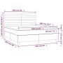 Cama box spring con colchón tela gris claro 160x200 cm de , Camas y somieres - Ref: Foro24-3141865, Precio: 573,72 €, Descuen...
