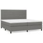 Box spring bed with dark gray fabric mattress 200x200 cm by , Beds and slatted bases - Ref: Foro24-3141962, Price: 625,93 €, ...