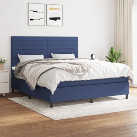 Boxspringbett mit blauer Stoffmatratze 160x200 cm von , Betten und Lattenroste - Ref: Foro24-3141871, Preis: 533,99 €, Rabatt: %