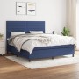 Box spring bed with blue fabric mattress 160x200 cm by , Beds and slatted bases - Ref: Foro24-3141871, Price: 533,99 €, Disco...