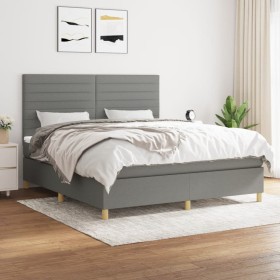 Boxspringbett mit dunkelgrauer Stoffmatratze 160x200 cm von , Betten und Lattenroste - Ref: Foro24-3142426, Preis: 565,18 €, ...