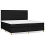 Cama box spring con colchón tela negro 200x200 cm de , Camas y somieres - Ref: Foro24-3142523, Precio: 672,12 €