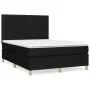 Box spring bed with black fabric mattress 140x190 cm by , Beds and slatted bases - Ref: Foro24-3142491, Price: 454,63 €, Disc...