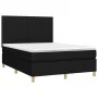 Box spring bed with black fabric mattress 140x190 cm by , Beds and slatted bases - Ref: Foro24-3142491, Price: 454,63 €, Disc...