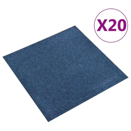 Carpet floor tiles 20 units 5 m² 50x50 cm dark blue by , Floors and carpets - Ref: Foro24-147315, Price: 111,03 €, Discount: %