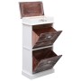 Brown Paulownia wood shoe cabinet 50x28x98 cm by , Shoe racks and shoe organizers - Ref: Foro24-284088, Price: 166,67 €, Disc...