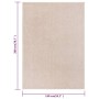 Alfombra de pelo corto beige oscuro 140x200 cm de , Alfombras - Ref: Foro24-340340, Precio: 73,30 €, Descuento: %