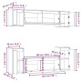 Muebles para TV 6 piezas madera maciza de pino blanco