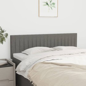 Headboards 2 units dark gray fabric 72x5x78/88 cm by , Headboards and footboards - Ref: Foro24-346243, Price: 64,61 €, Discou...