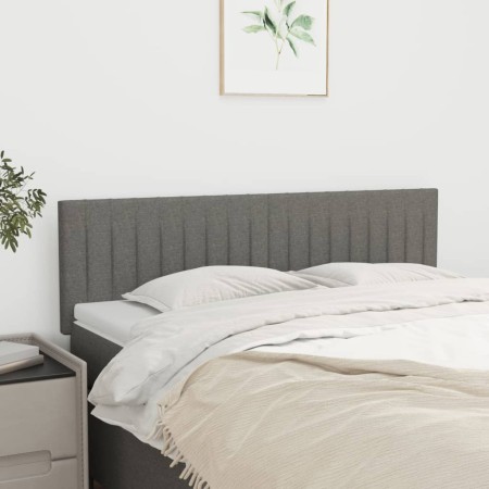 Headboards 2 units dark gray fabric 72x5x78/88 cm by , Headboards and footboards - Ref: Foro24-346243, Price: 64,61 €, Discou...