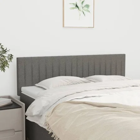 Headboards 2 units dark gray fabric 72x5x78/88 cm by , Headboards and footboards - Ref: Foro24-346243, Price: 62,61 €, Discou...
