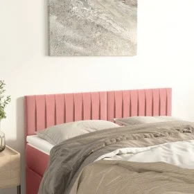 Cabeceros 2 unidades terciopelo rosa 72x5x78/88 cm de , Cabeceros y pies de cama - Ref: Foro24-346255, Precio: 64,36 €, Descu...
