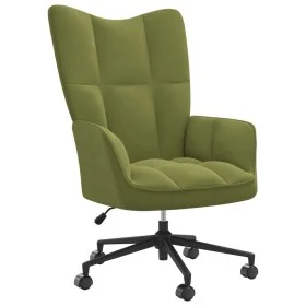 Silla de relajación de terciopelo verde claro de , Sillones - Ref: Foro24-328175, Precio: 130,61 €, Descuento: %