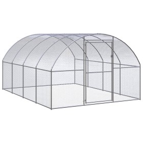 Gallinero de exterior de acero galvanizado 3x4x2 m