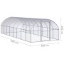 Gallinero de exterior de acero galvanizado 3x8x2 m