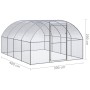 Gallinero de exterior de acero galvanizado 3x4x2 m de , Jaulas y habitáculos para animales pequeños - Ref: Foro24-3095464, Pr...