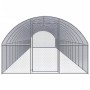 Gallinero de exterior de acero galvanizado 3x20x2 m