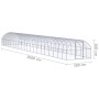 Gallinero de exterior de acero galvanizado 3x20x2 m