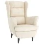 Ohrensessel und Hocker aus cremefarbenem Samt von , Sessel - Ref: Foro24-3115940, Preis: 286,31 €, Rabatt: %