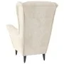 Ohrensessel und Hocker aus cremefarbenem Samt von , Sessel - Ref: Foro24-3115940, Preis: 286,31 €, Rabatt: %